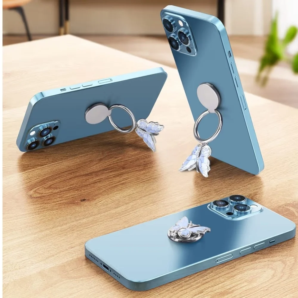 Butterfly Phone Ring Grip 360 Degree Rotating Plating Finger Holder Kickstand‎